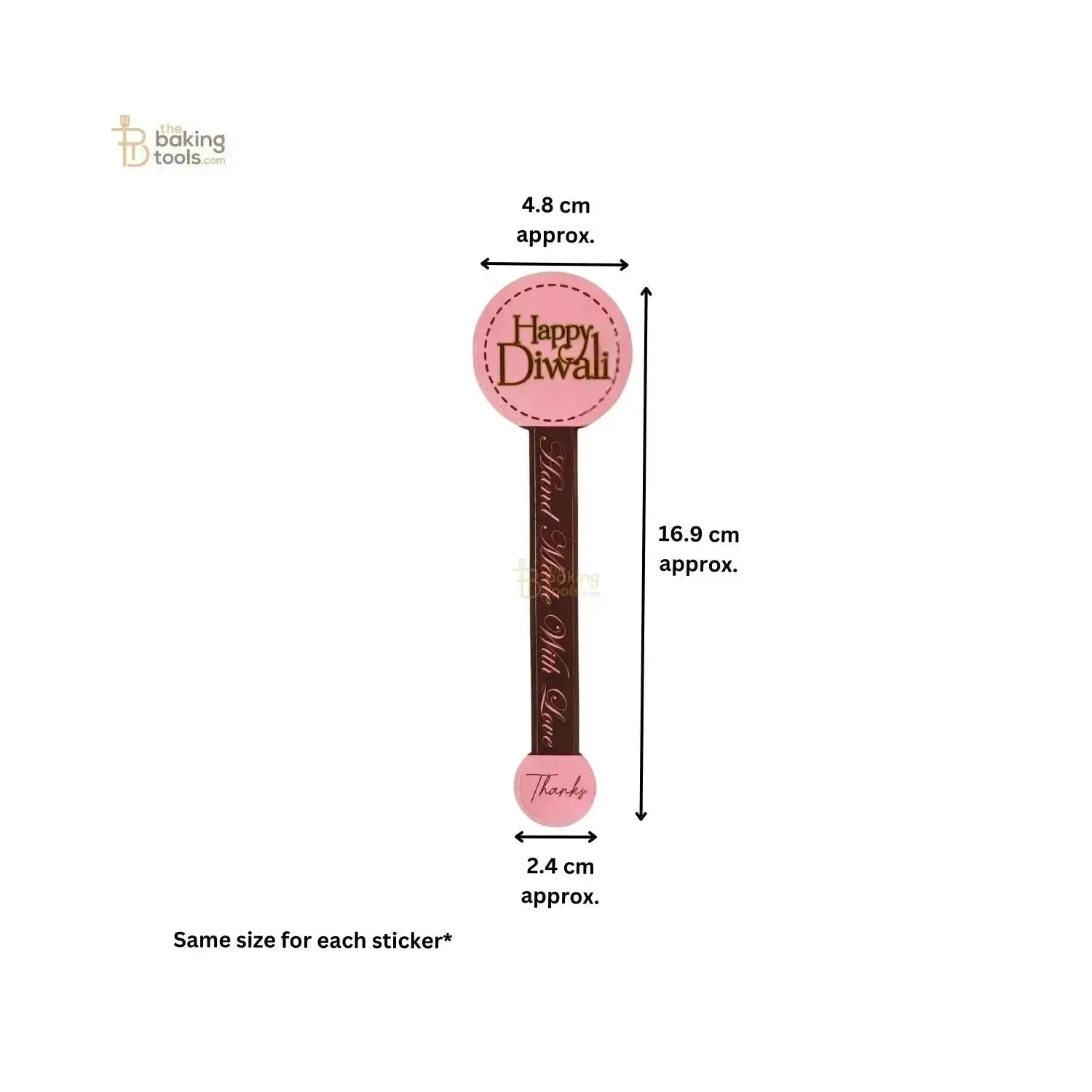 Happy Diwali Thank You Stickers Seal Tamper Proof Jar Label - 002 - thebakingtools.com